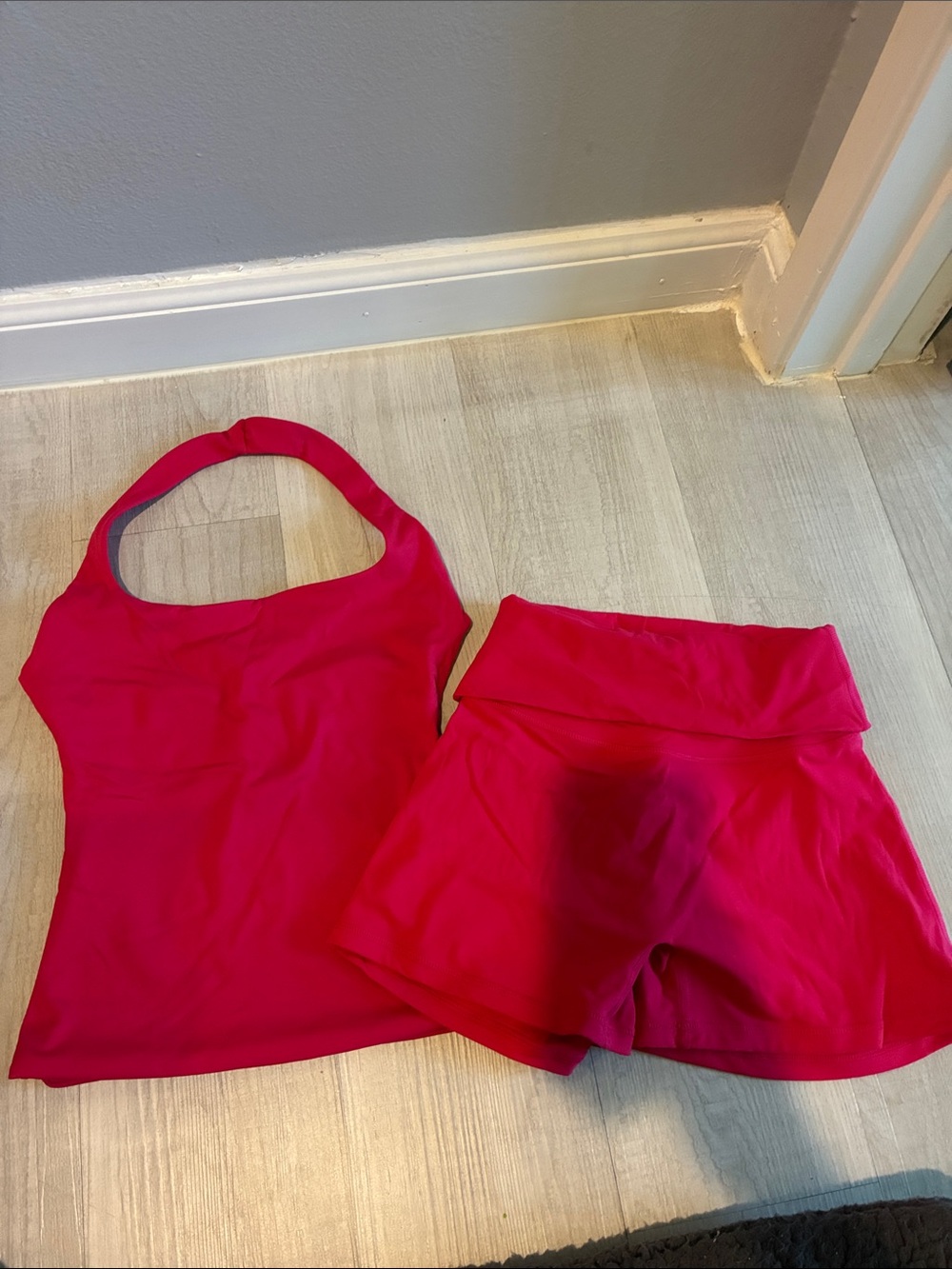 Velocity Hot Pink Halter Tank and Skort Set